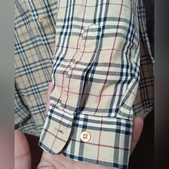 Authentic Burberrys Nova Check Shirt Large made in England - Picture 6 of 14